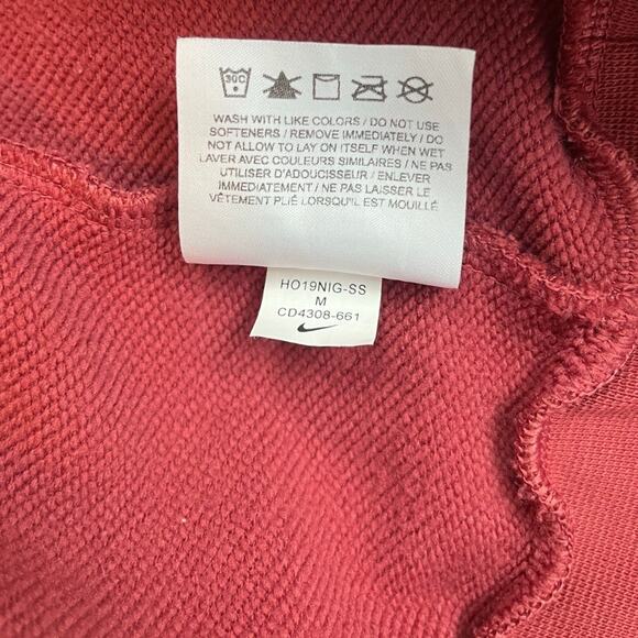 Nike Embossed Logo Sweatshirt Womens Size M Rust Dri Fit - Picture 7 of 8